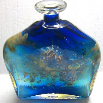Very Large Ipsen Cobalt Bottle - 1972 - Art Glass