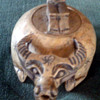 Asian  Ox Bone  Incense Burner - 