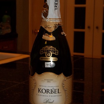 Texas Rangers AL West Champions Champagne Bottle - MLB Authentication