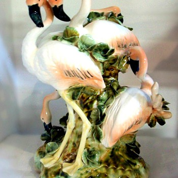 Apulum Fine Porcelaine Flamingo Ornament - Art Pottery