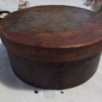 Vintage blue paint wooden box - Victorian Era