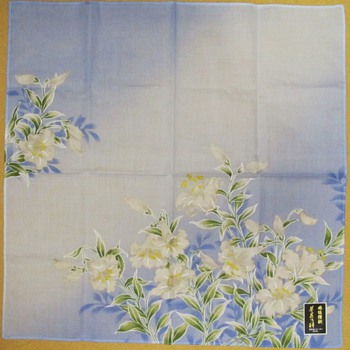 Lovely Blue and White Japanese Handkerchief