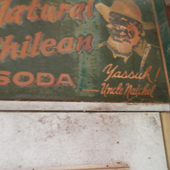 vintage porclin double sided sign of a black man and slogan - Advertising