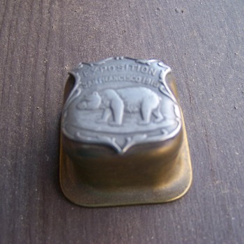 Exposition San Francisco 1915 brass box