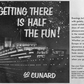 1953 - Cunard Lines Advertisements - Advertising
