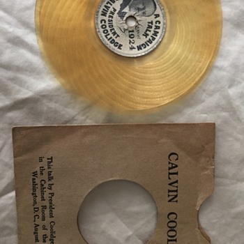 Rare 1924 Calvin Coolidge Presidential Record with Original Sleeve - Records
