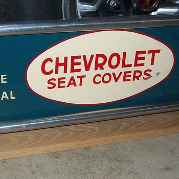 Chevrolet seat cover sign