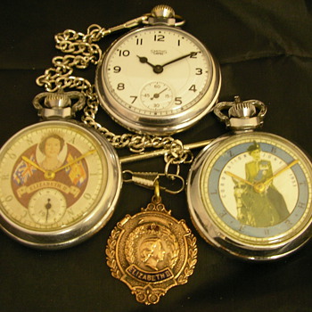 1953 Queen Elizabeth II Coronation Fob - Pendant - Pocket Watches