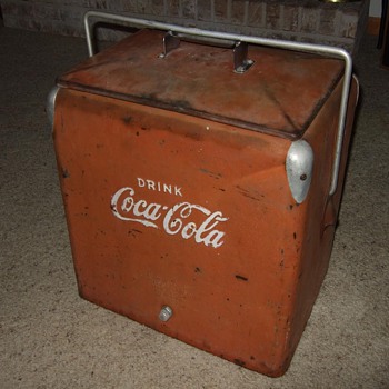 coca cola picnic cooler, 1950's