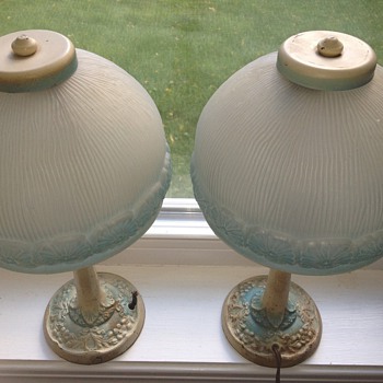 Aladdin Muncie Pair of Lamps, Any info helpful:) Found at estate sale and I am unable to find anything like them online. - Lamps