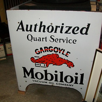 1920's Vacuum oil "Gargoyle" oil bottle rack - Petroliana