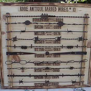 2 of my 11 rare barbed wire plaques - Tools and Hardware