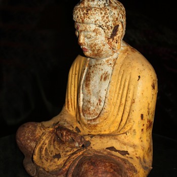 Painted Iron Buddha