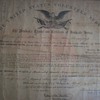 Certificate to my 3rd Great Grandfather, signed by Abraham Lincoln