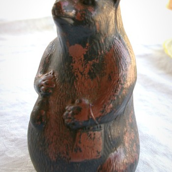 Need any info on this Curious looking Bear pottery Vase - Art Pottery