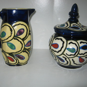Art Deco Czech Pottery Slip Design Decor 30's - Art Pottery