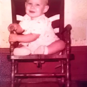 Antique convertible high chair rocker - Furniture