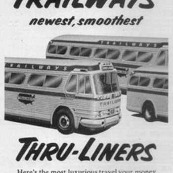 1954 - Trailways Bus Advertisement - Advertising