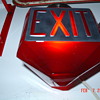Antique Ruby Red Glass Exit Globe...Triangular Shape