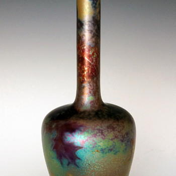 1890s "Falling Leaves" Lucien Lévy-Dhurmer & Clément Massier Ceramic Vase - Art Nouveau
