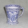 William Adams England Blue & White Chinese Bird Mug
