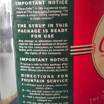1939 Coca-Cola Syrup Jug 