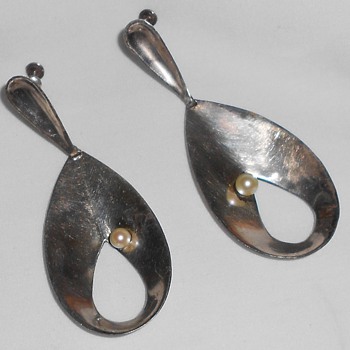 TAXCO Antonio Pineda crown mark silver earrings - Fine Jewelry
