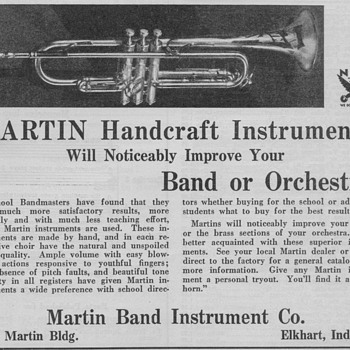 1934 - Martin Band Instruments Advertisements - Advertising