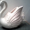 Large White Swan Planter / Shawnee Pottery  / Circa 1950's