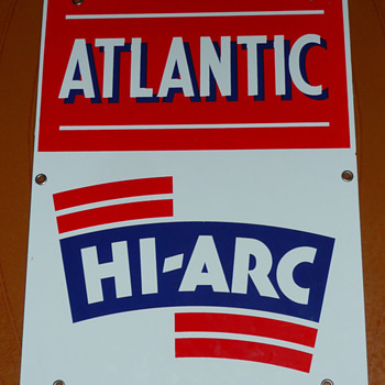 Atlantic Hi~Arc Gasoline Pump Sign