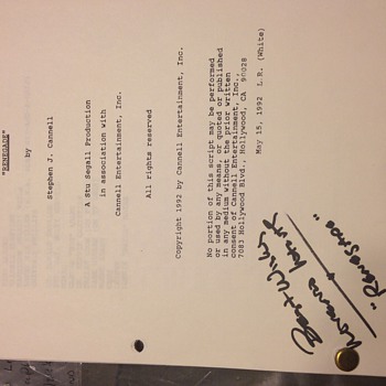 Autographed "Lorenzo Lamas" Renegade Movie Script - Movies