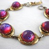 Dragon's Breath Glass Cabochon Bracelet