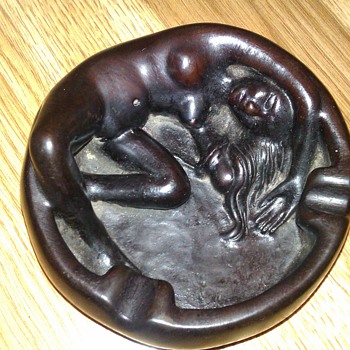 Nude Woman In hand made Ashtray - Tobacciana