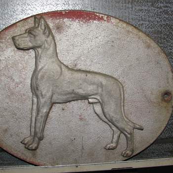 Vintage Great Dane Plaque