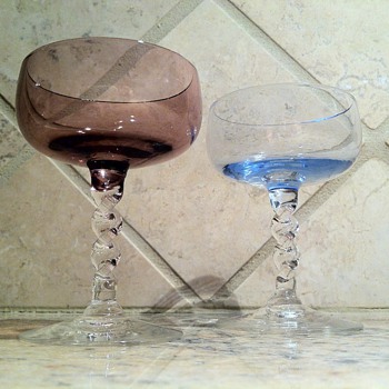 3 inch Miniature Glass Stemware - Art Glass