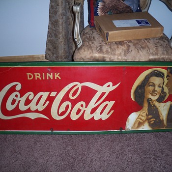1942 Coca Cola Tin Sign - Coca-Cola