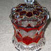 Cranberry Glass, I think, from my Grandmother who was an antiques dealer