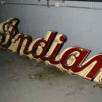 Antique Indian Motorcycle Neon Sign Mint - Signs