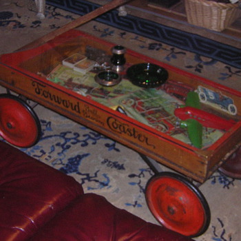 Wood Coaster Wagon Coffee Table - Furniture