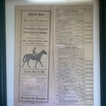 Tanforan Racetrack Program