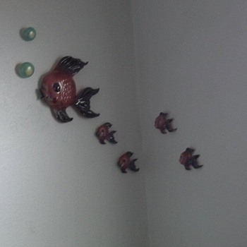Antique Chalkware Fish - Animals