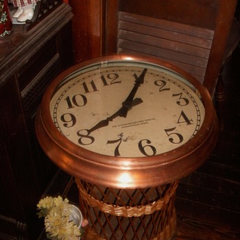Vintage Copper School Clock - Clocks