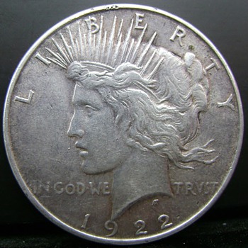1922 Peace Dollar. Here´s another really strange of my own, the King of VAMs for sure....