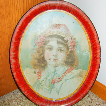 1890's Victorian Art Tray - Victorian Era