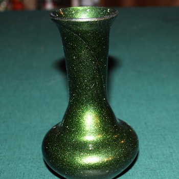 Green Adventurine Vase - Art Glass