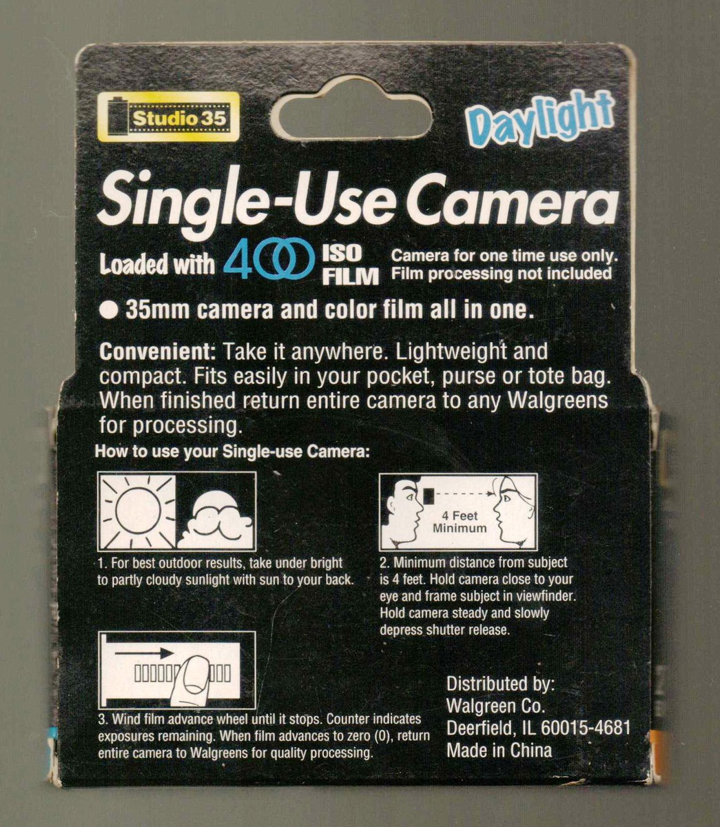 Walgreens Studio 35 SingleUse Camera unused Collectors Weekly