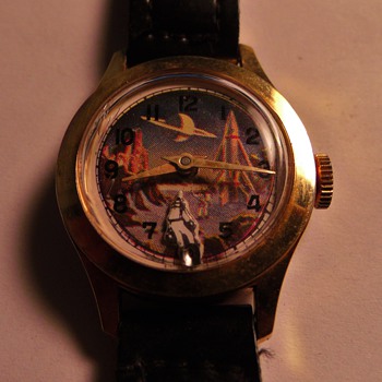 Animated feature "Spaceman" wrist watch - Wristwatches