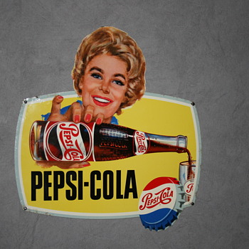 pepsi cola tin sign