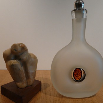 FORATO DECANTER INSET WITH AMBER - Art Glass