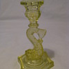 Dolphin Candlestick, vaseline or canary